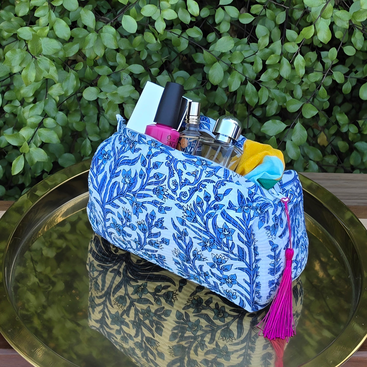 Blue Mosaic Make-up Bag