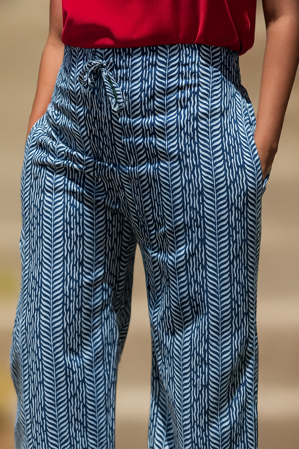 Blue Chevron Lounge Pant