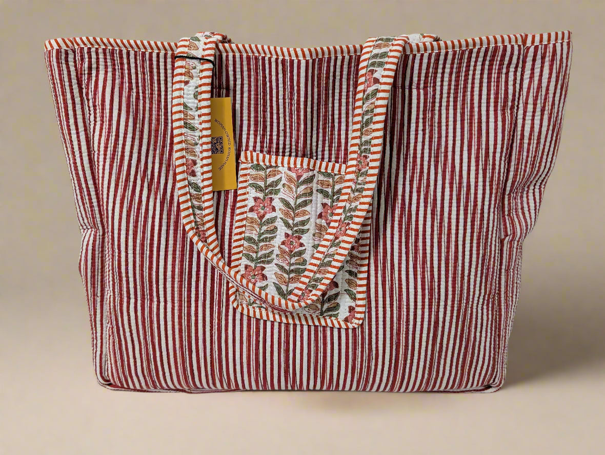 Flower Trelis Tote Bag