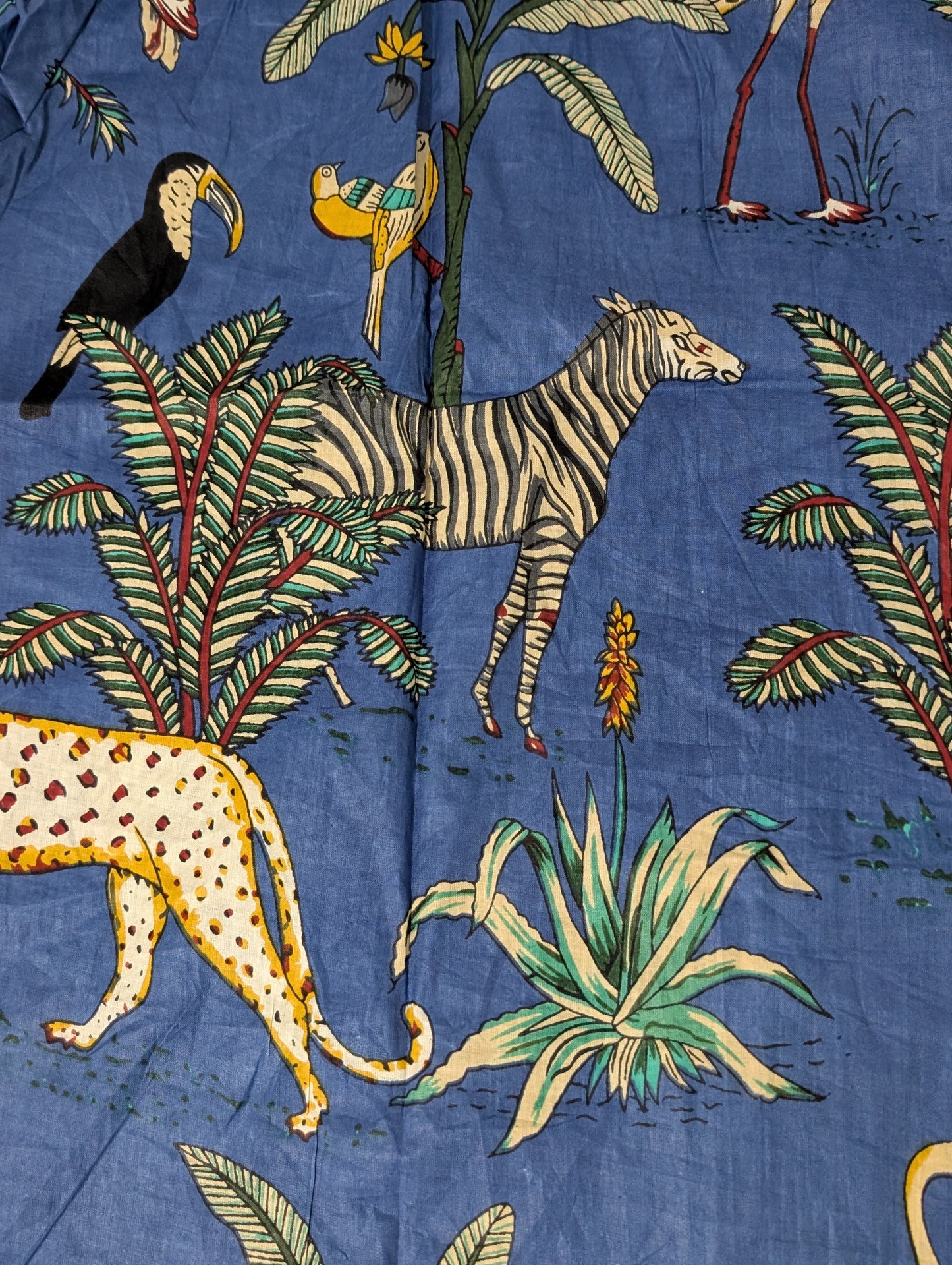 Blue Jungle Print Summer Shirt