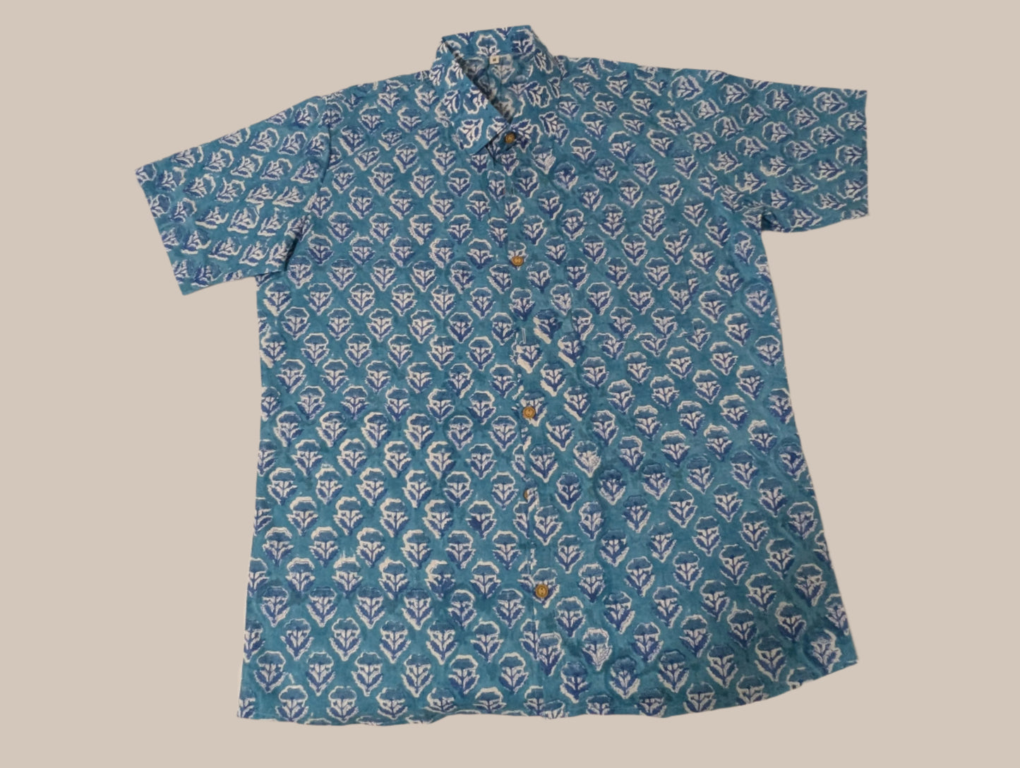 Blue Mosaic Summer Shirt
