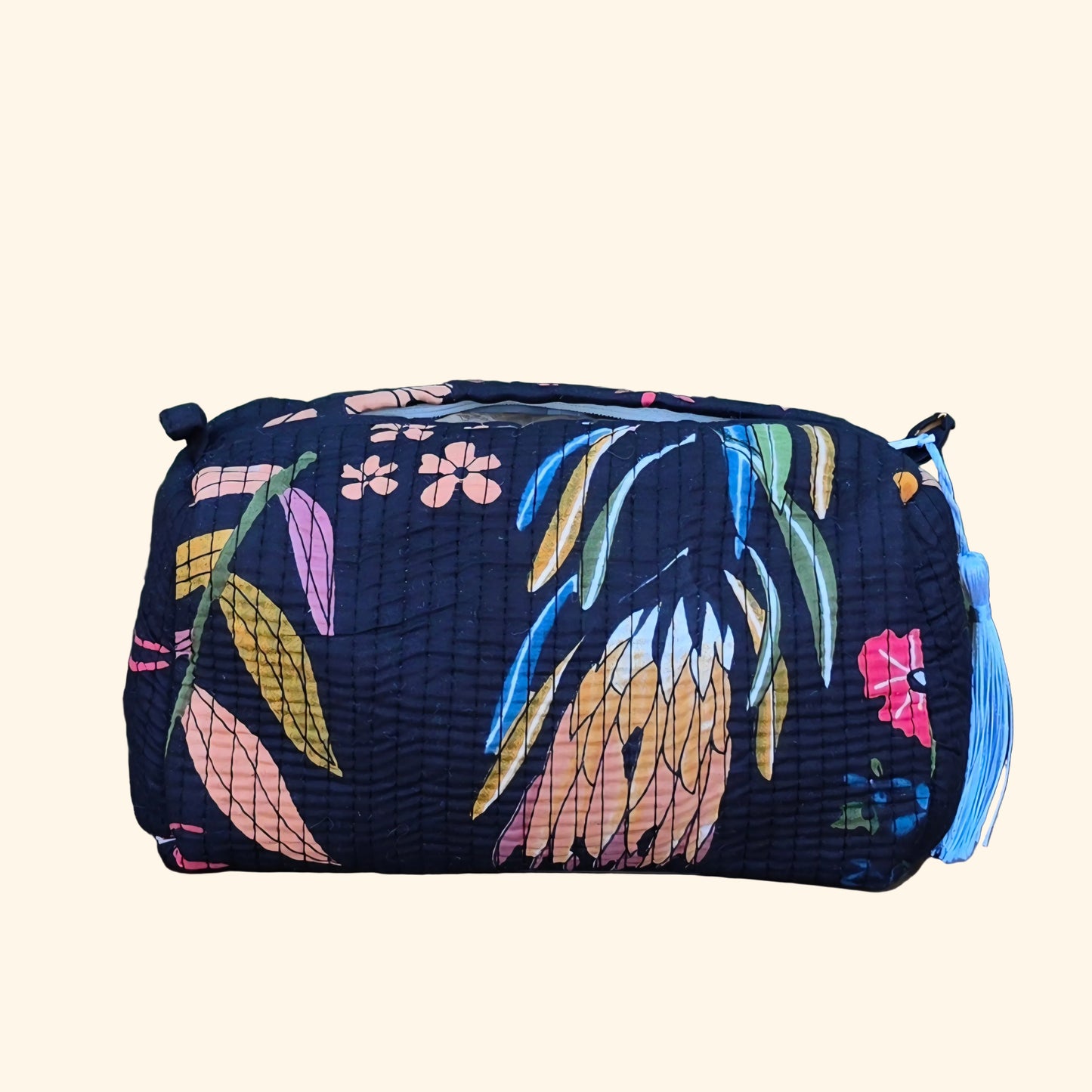 Black Abstract Make-up Bag