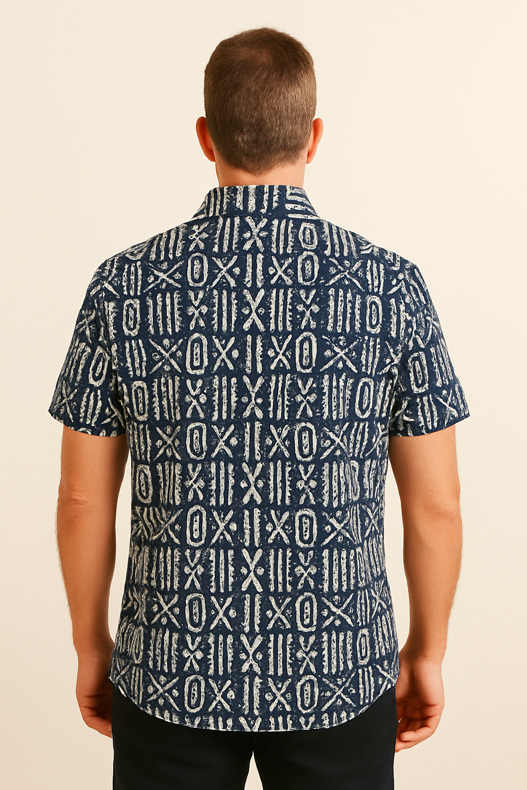 Blue Batik Print Summer Shirt