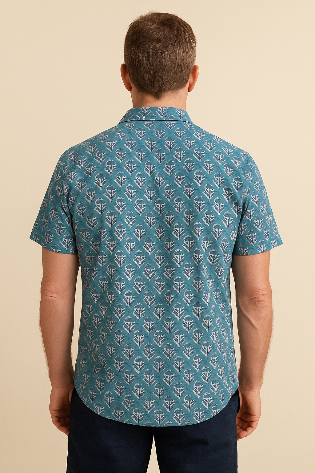 Blue Mosaic Summer Shirt