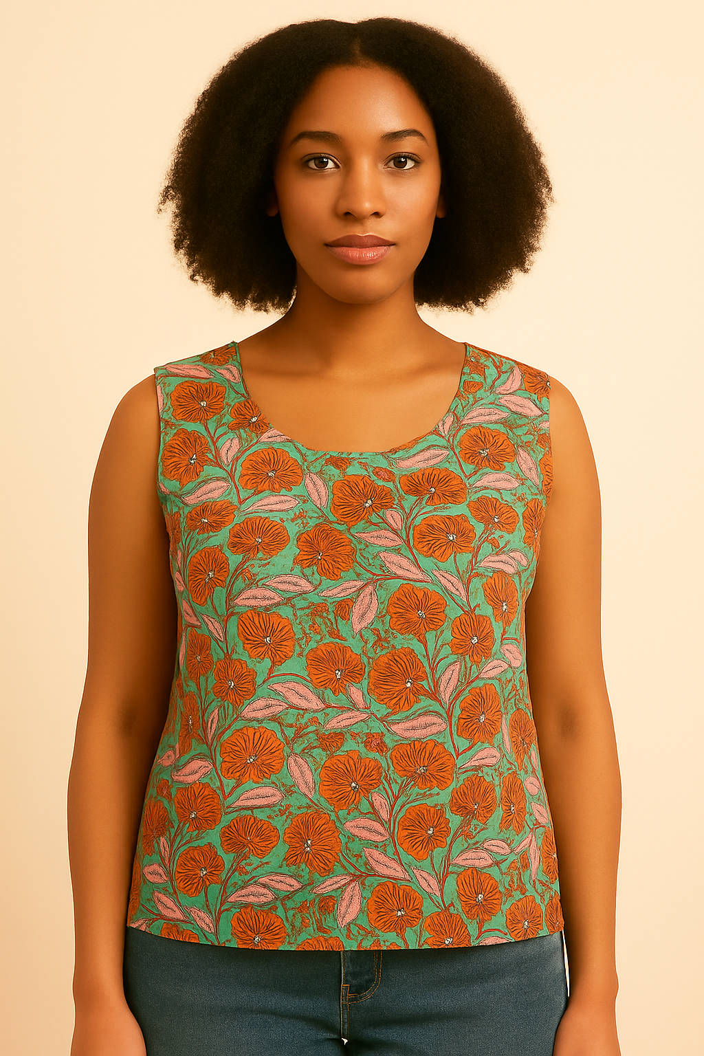 Hibiscus Flower Tank Top