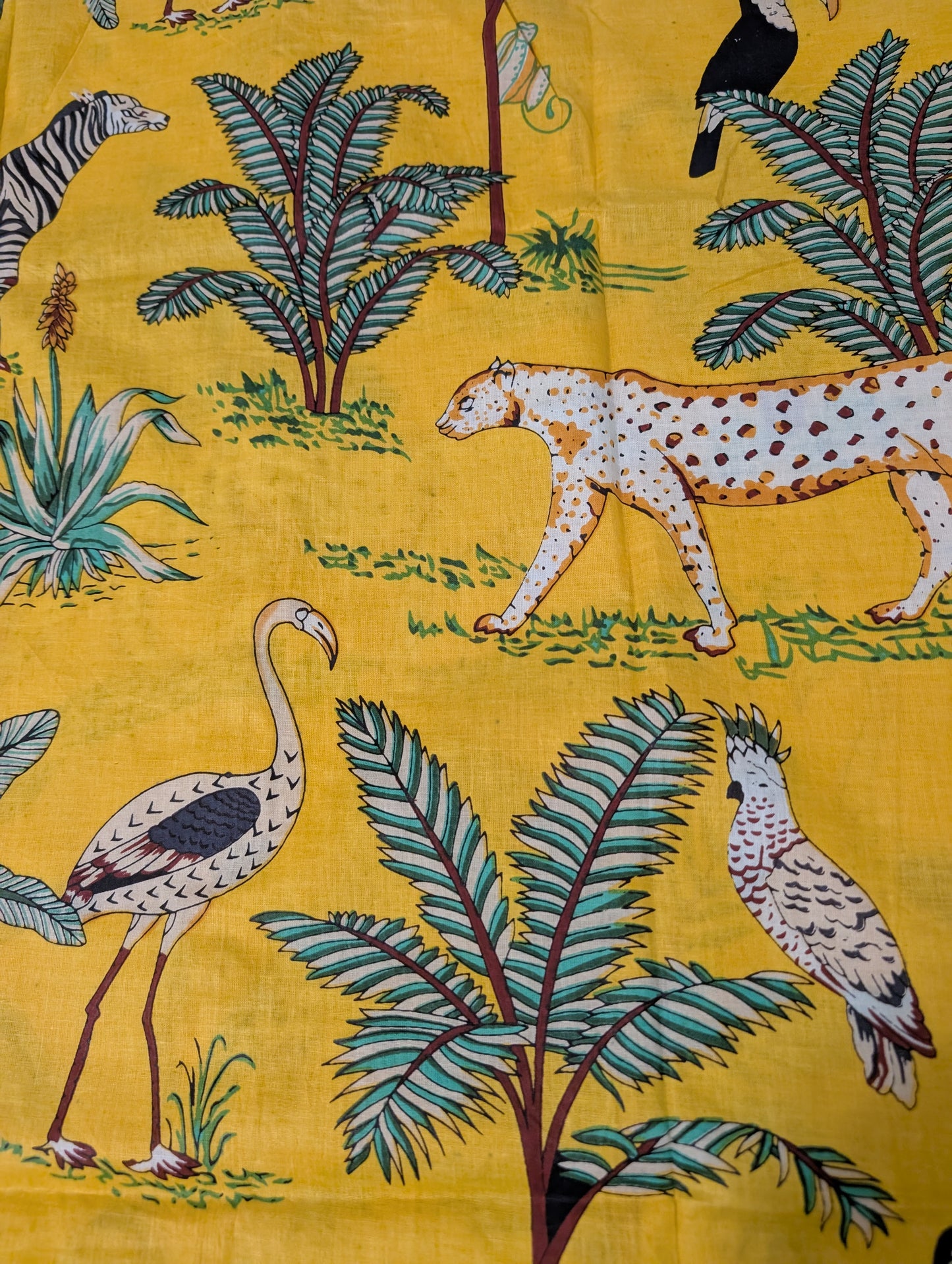 Yellow Jungle Print Summer Shirt