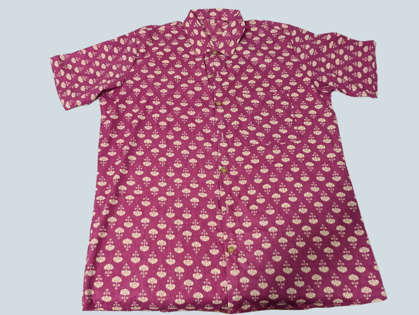 Purple Poppy Print Summer Shirt