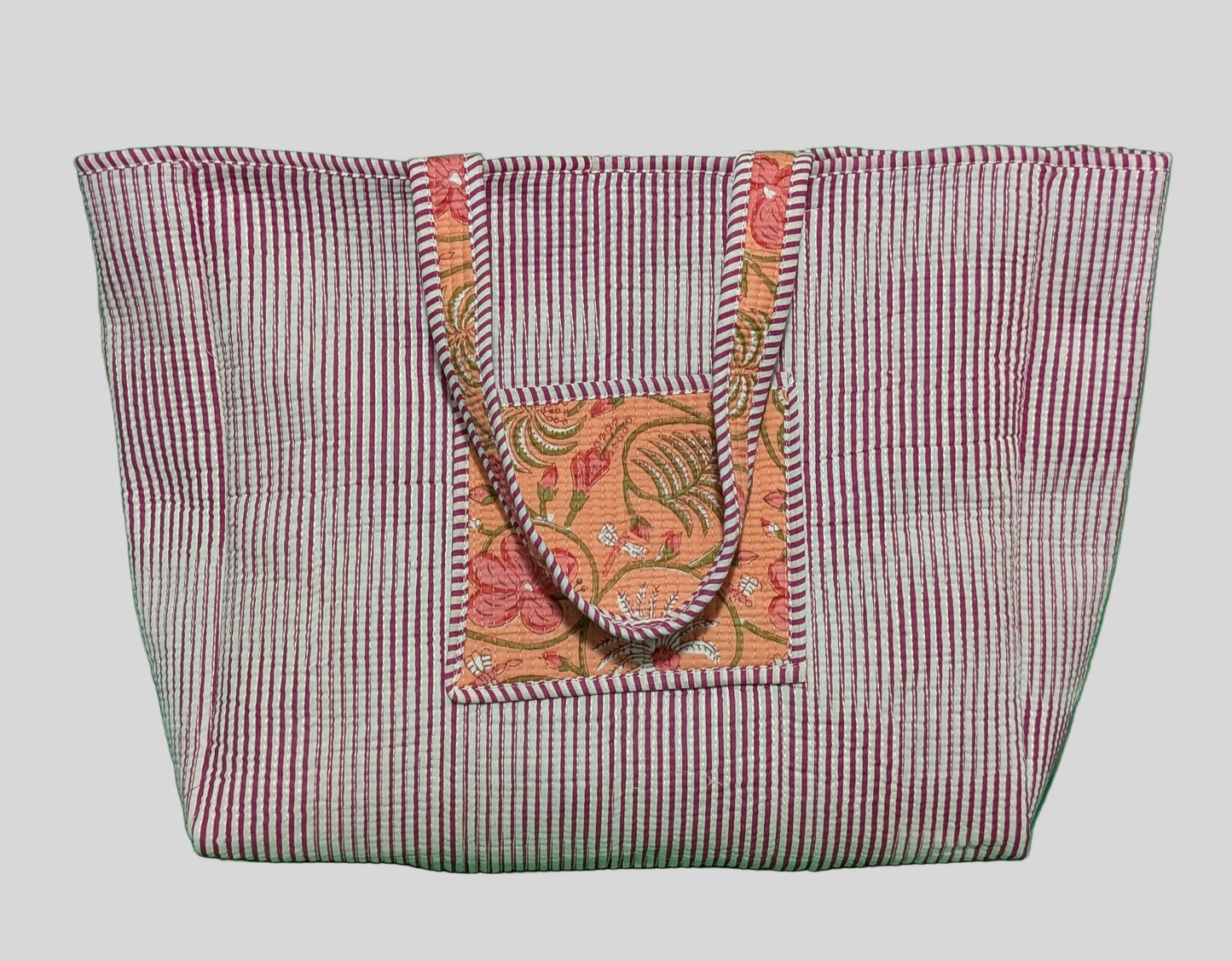 Orange Floral Pastel Print