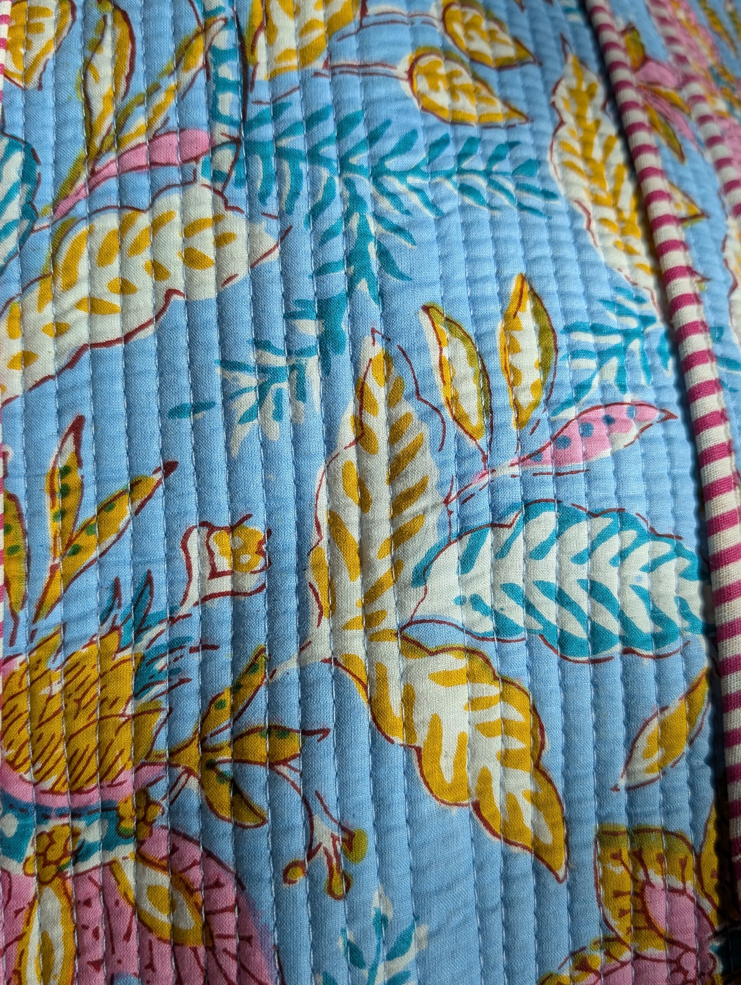 Blue Pastel Floral Tote