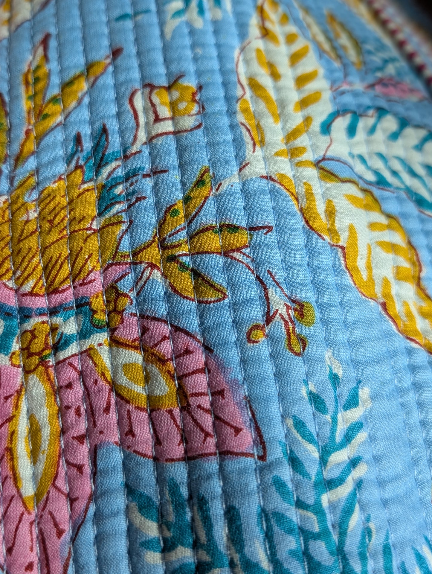 Blue Pastel Floral Tote
