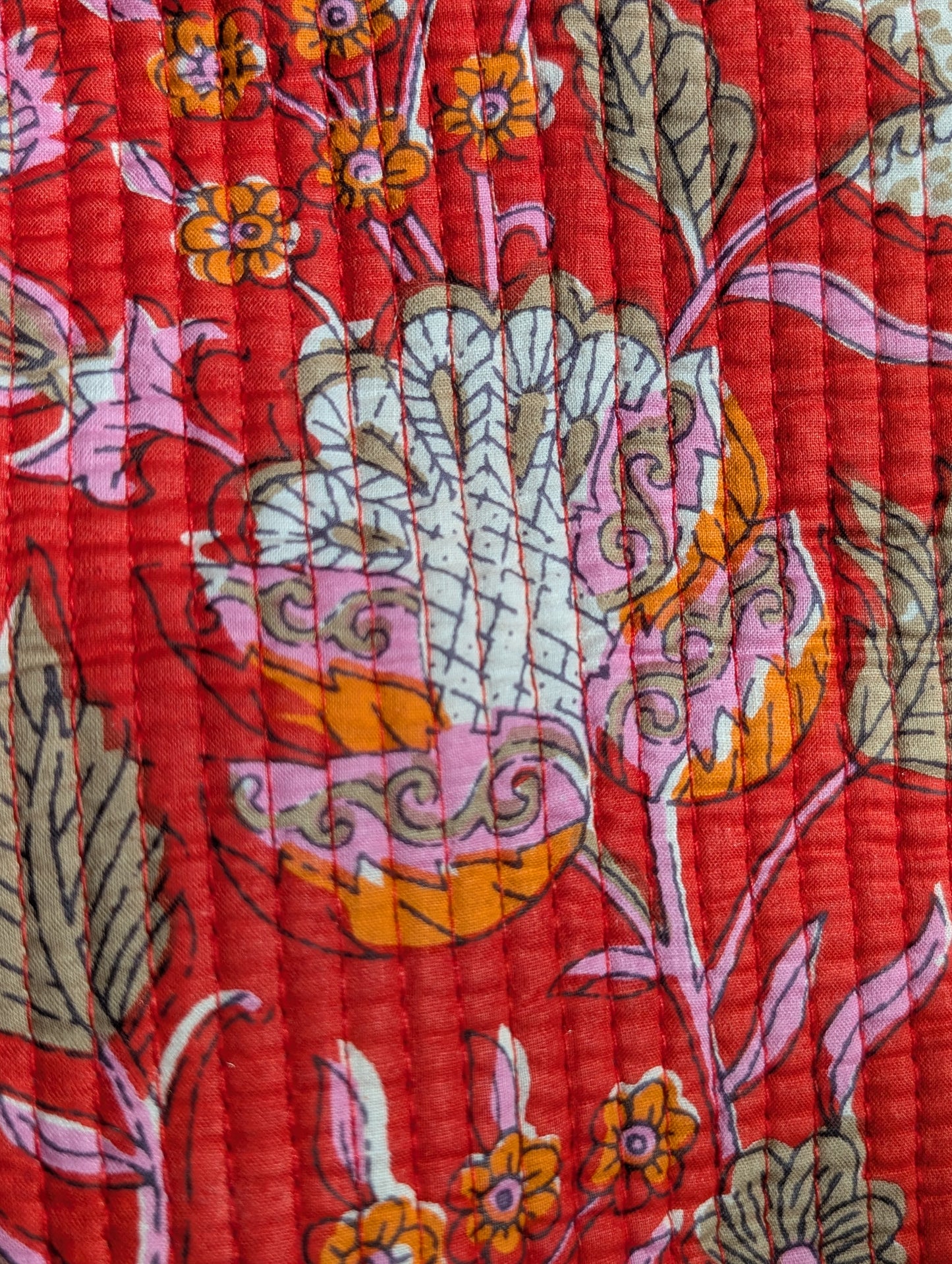 Red Floral Tote