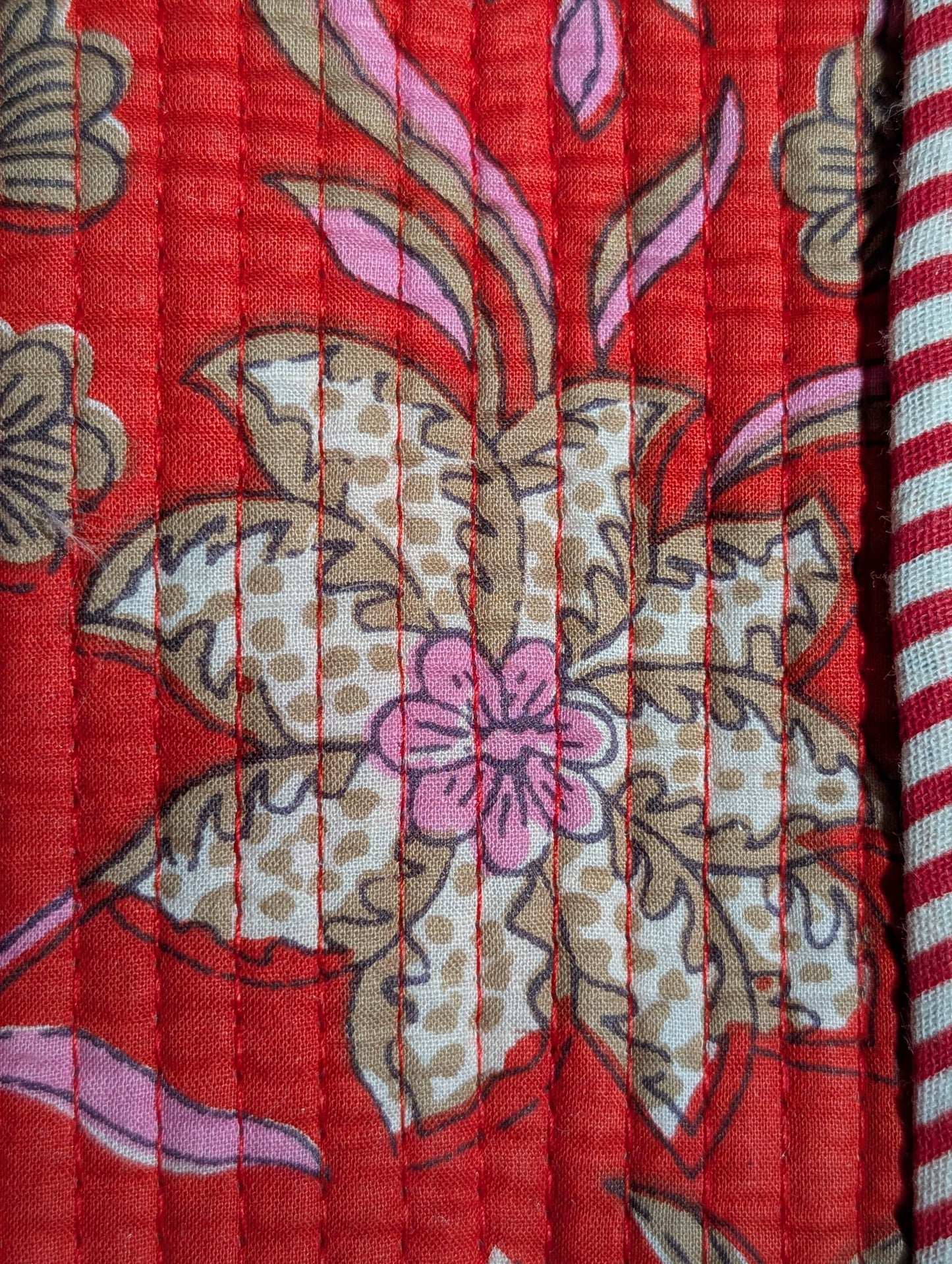 Red Floral Tote