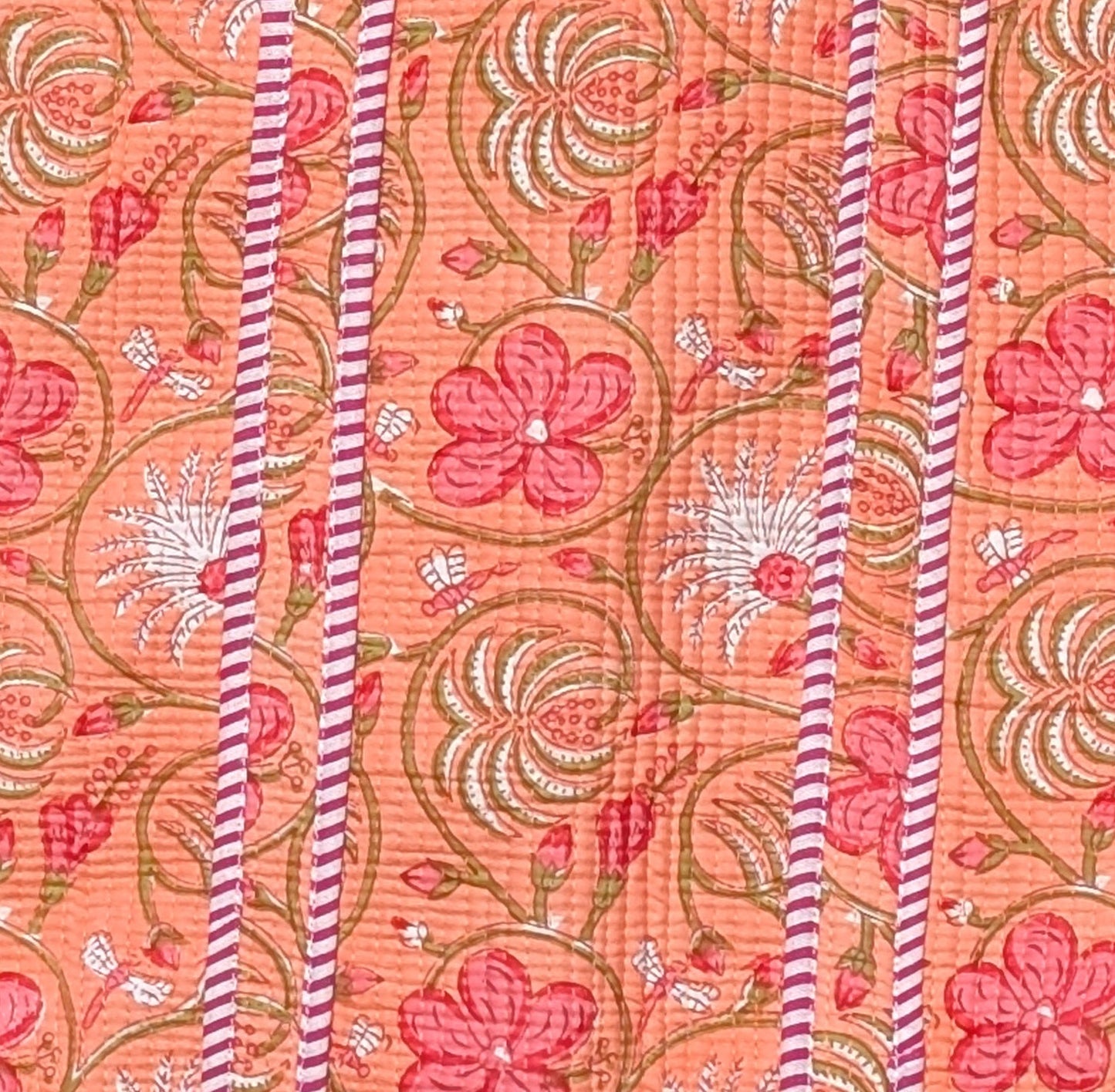 Orange Floral Pastel Tote