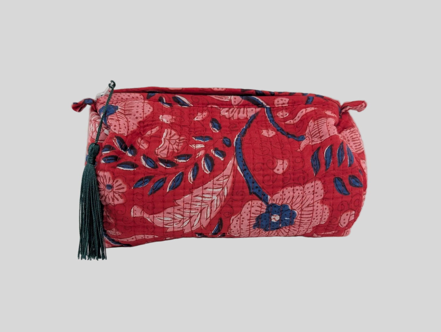 Red n Blue Abstract Floral Toiletry Bag
