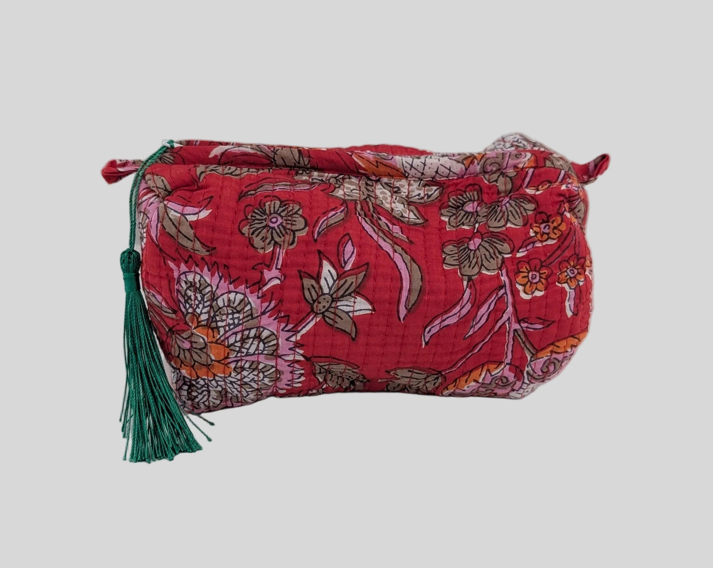 Red Floral Toiletry Bag