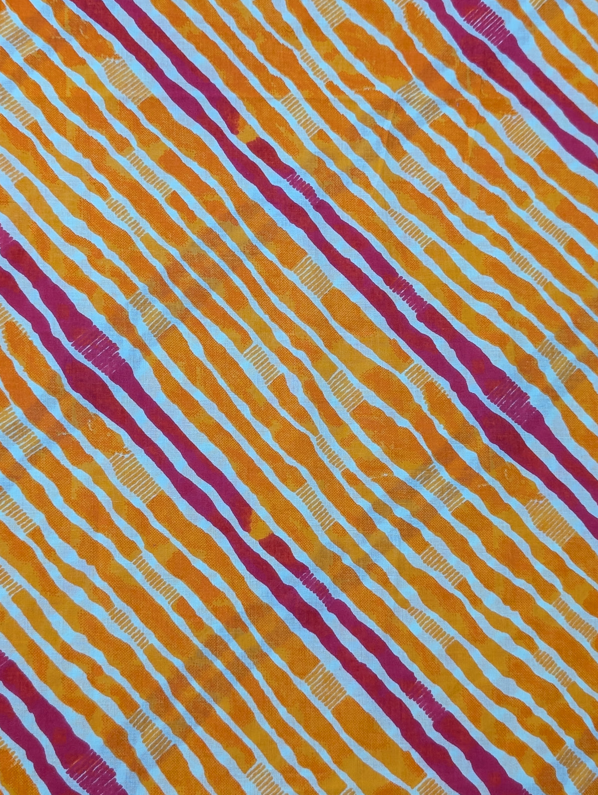 orange and pink diagonal stripes premium cotton sleeveless tank top