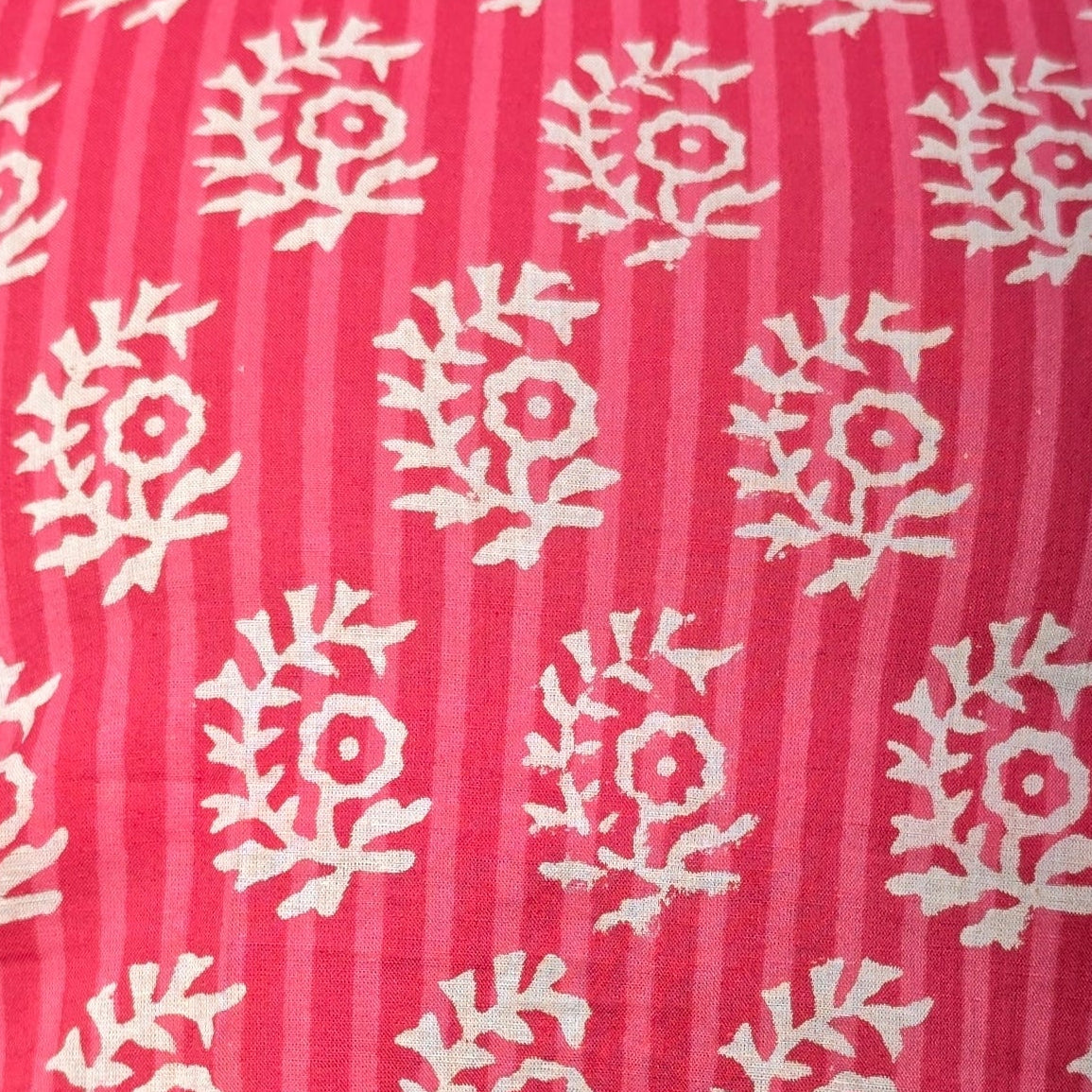 coral pink concha print with stripes premium cotton sleeveless tank top