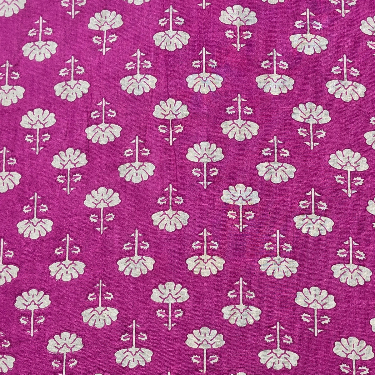 unisex patterned purple shirt in poppies print with pocket and wooden buttons short sleeves button down shirt.